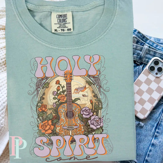 Holy Spirit Come Comfort Color Graphic Tee
