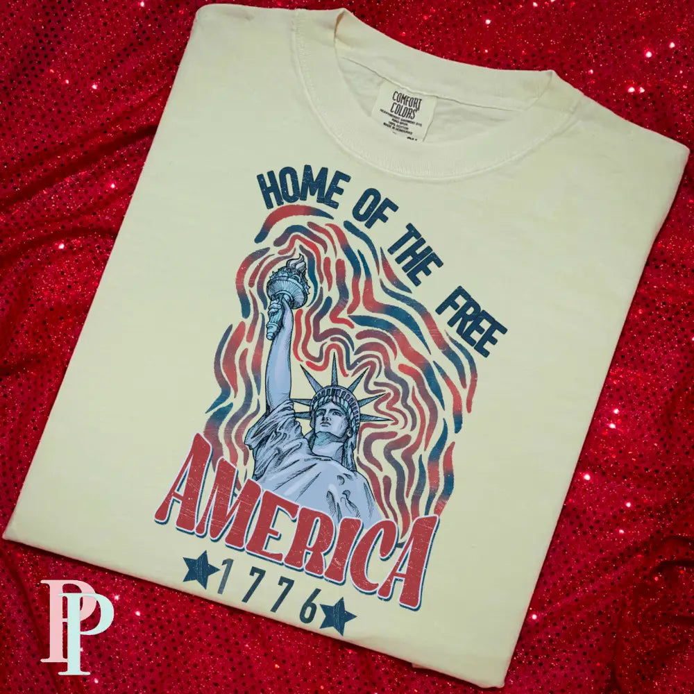 Home Of The Free Comfort Color Graphic Tee