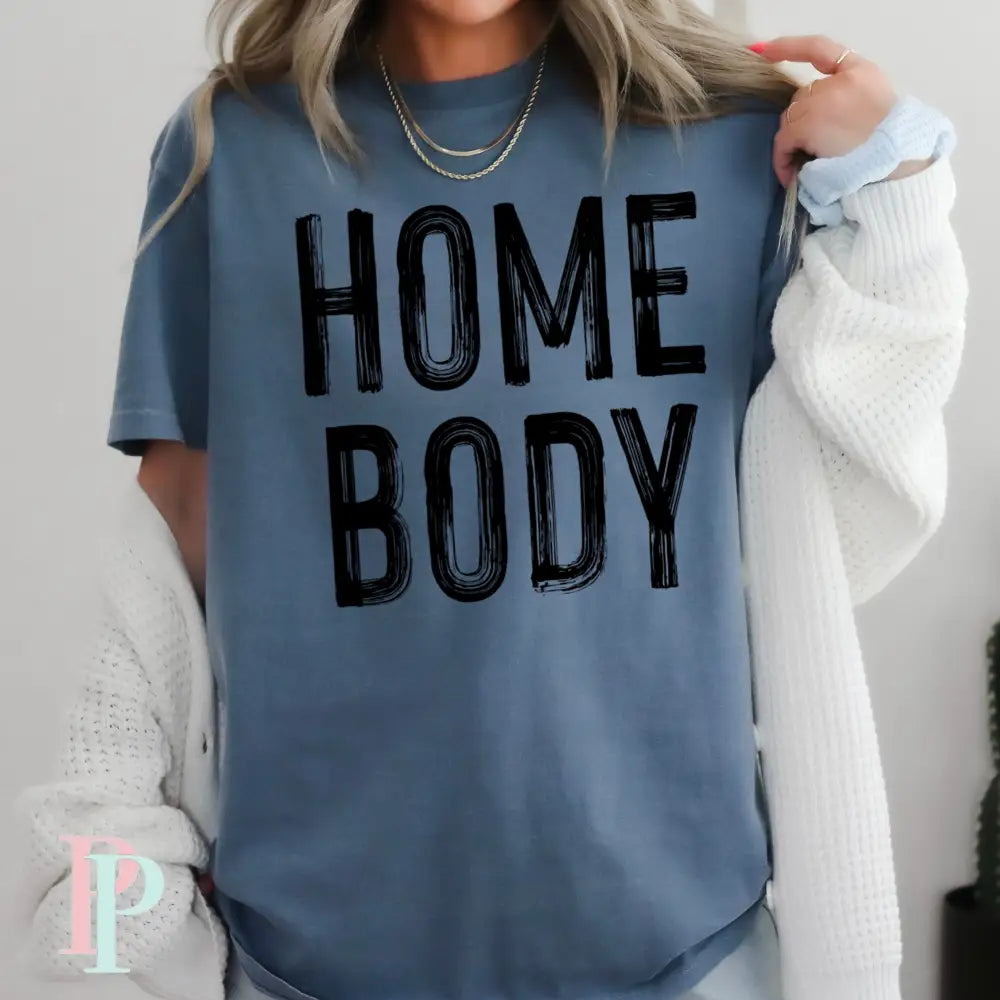 Homebody Comfort Color Graphic Tee BLUE JEAN / SMALL