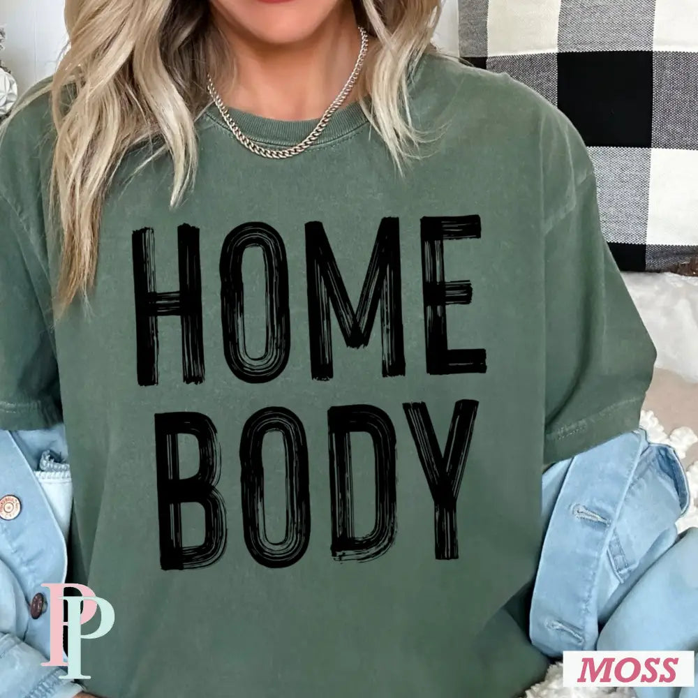 Homebody Comfort Color Graphic Tee MOSS / SMALL