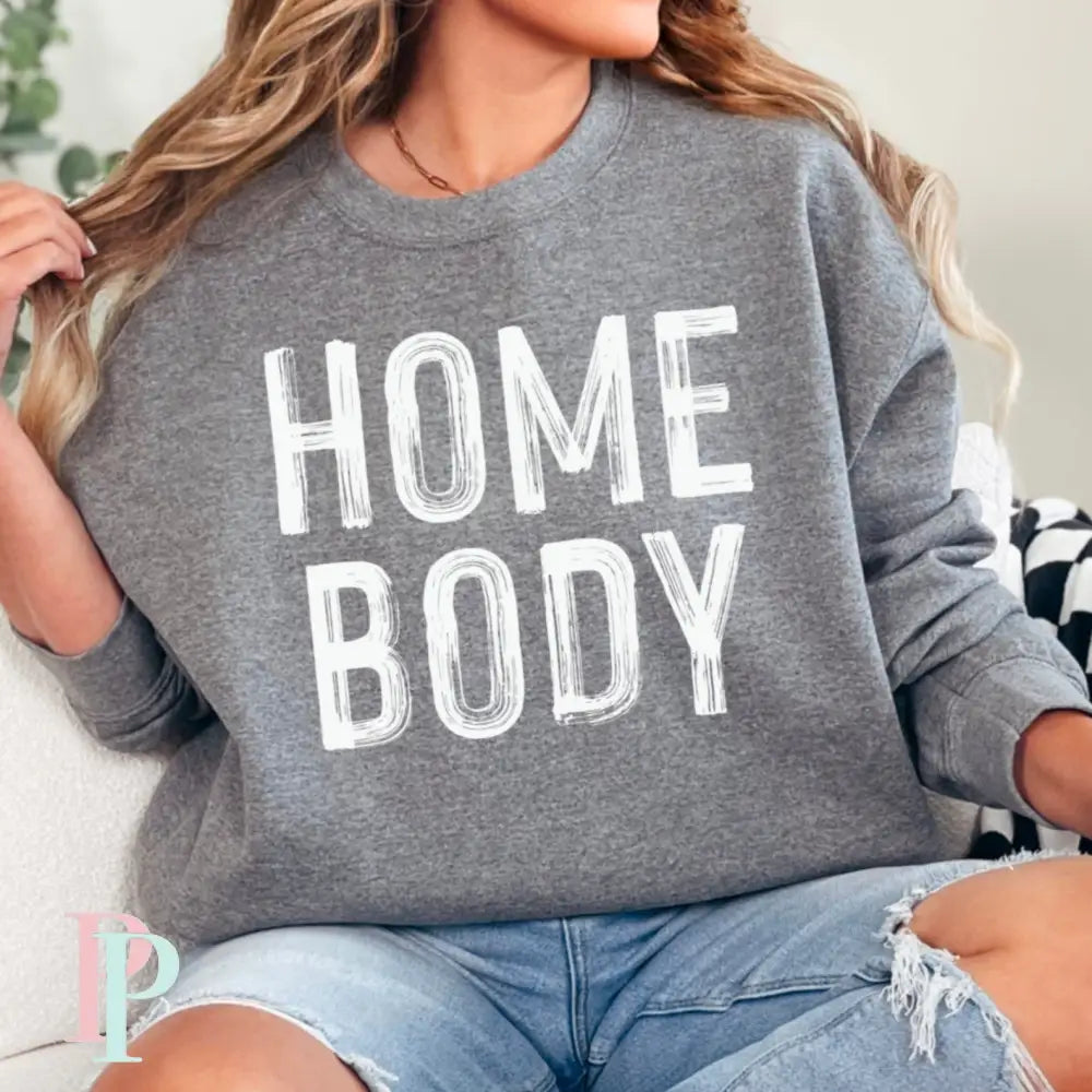 Homebody Crewneck Sweatshirt Dark Heather Gray / Small