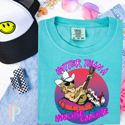 Hotter Than A Hoochie Coochie Comfort Color Graphic Tee