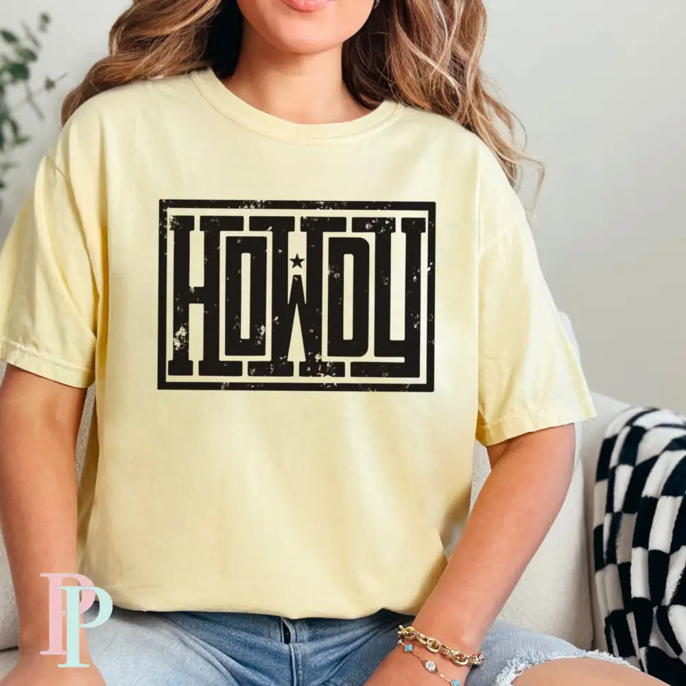 Howdy Comfort Color Graphic Tee BANANA / SMALL