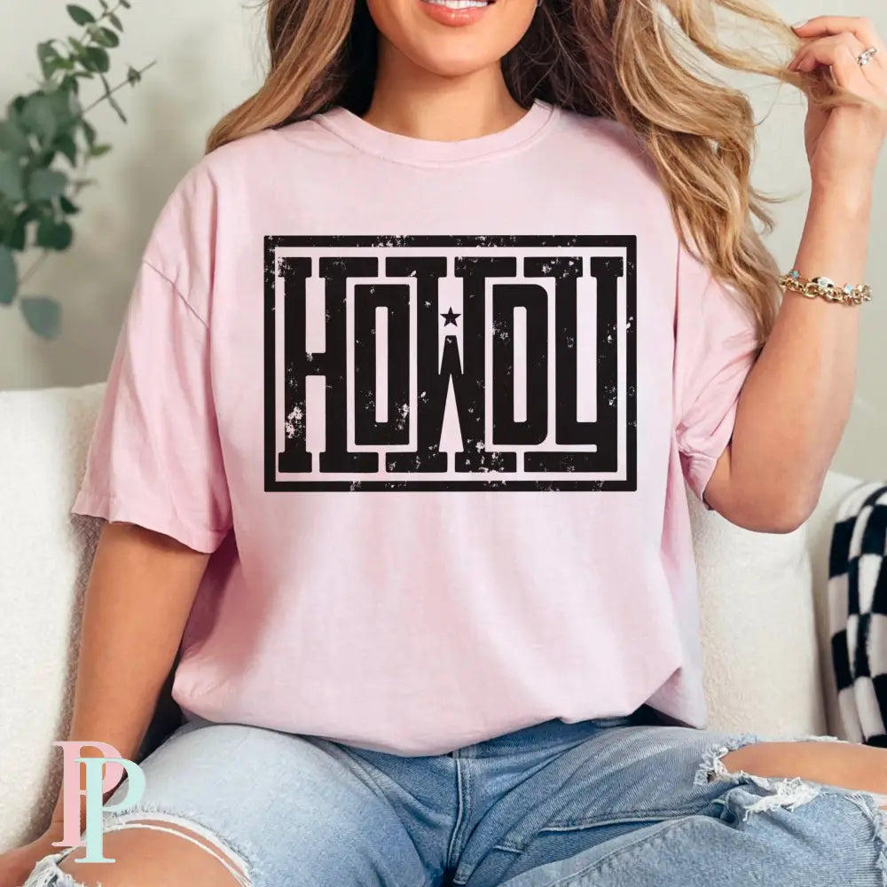 Howdy Comfort Color Graphic Tee BLOSSOM / SMALL