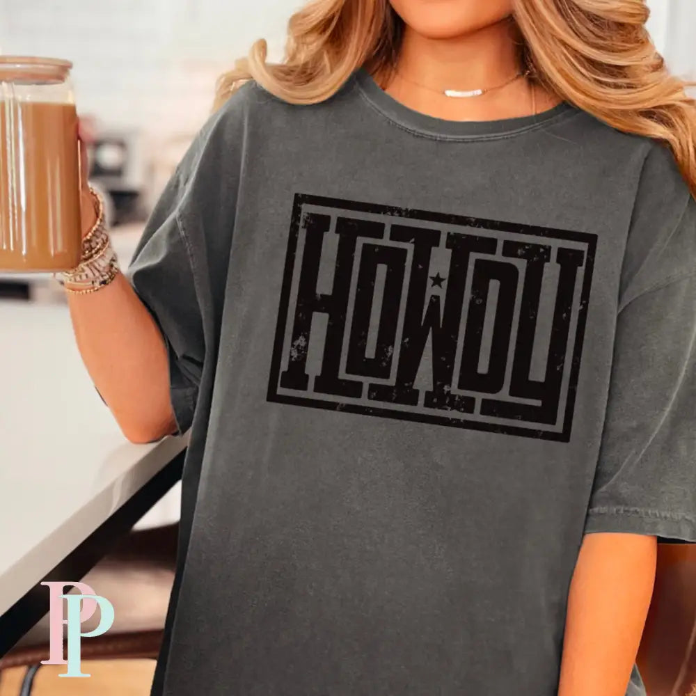 Howdy Comfort Color Graphic Tee PEPPER / SMALL