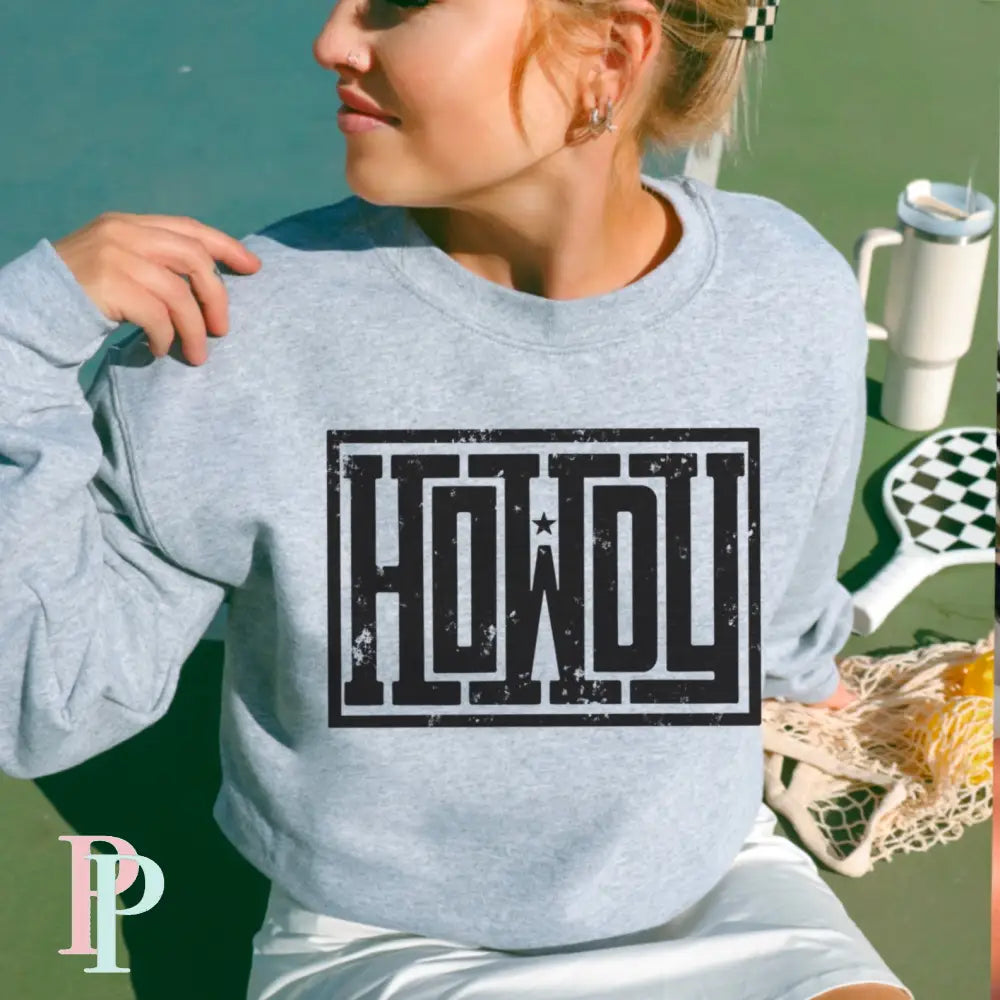 Howdy Crewneck Sweatshirt Ash / Small