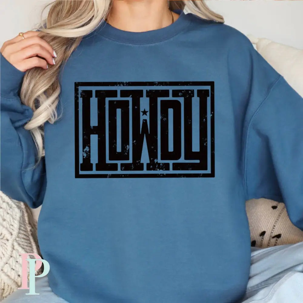 Howdy Crewneck Sweatshirt Indigo / Small