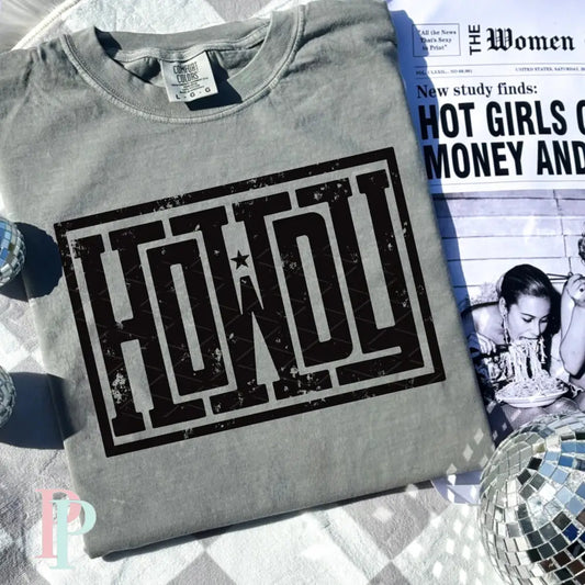 Howdy Screen Print Transfer