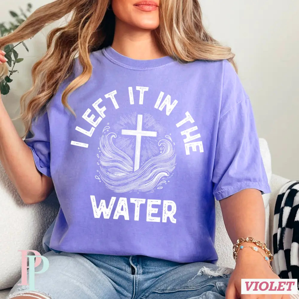 I Left It In The Water Comfort Color Graphic Tee VIOLET / SMALL