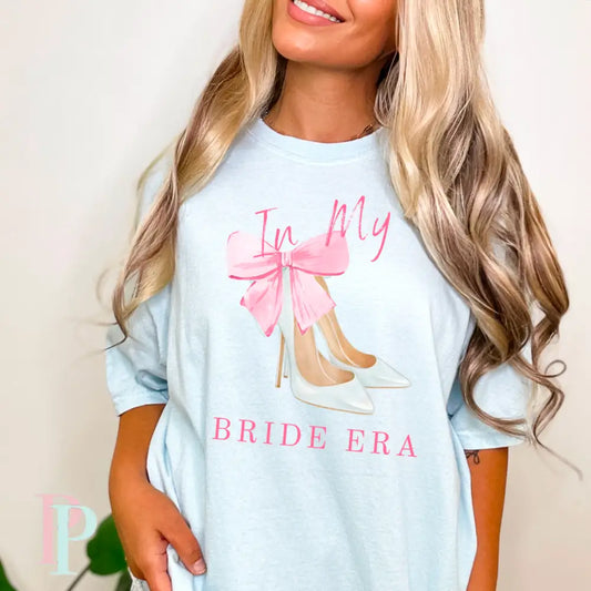 In My Bride Era Coquette Bow Comfort Color Graphic Tee