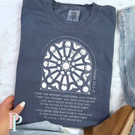 Isaiah 43:1-2 Screen Print Transfer