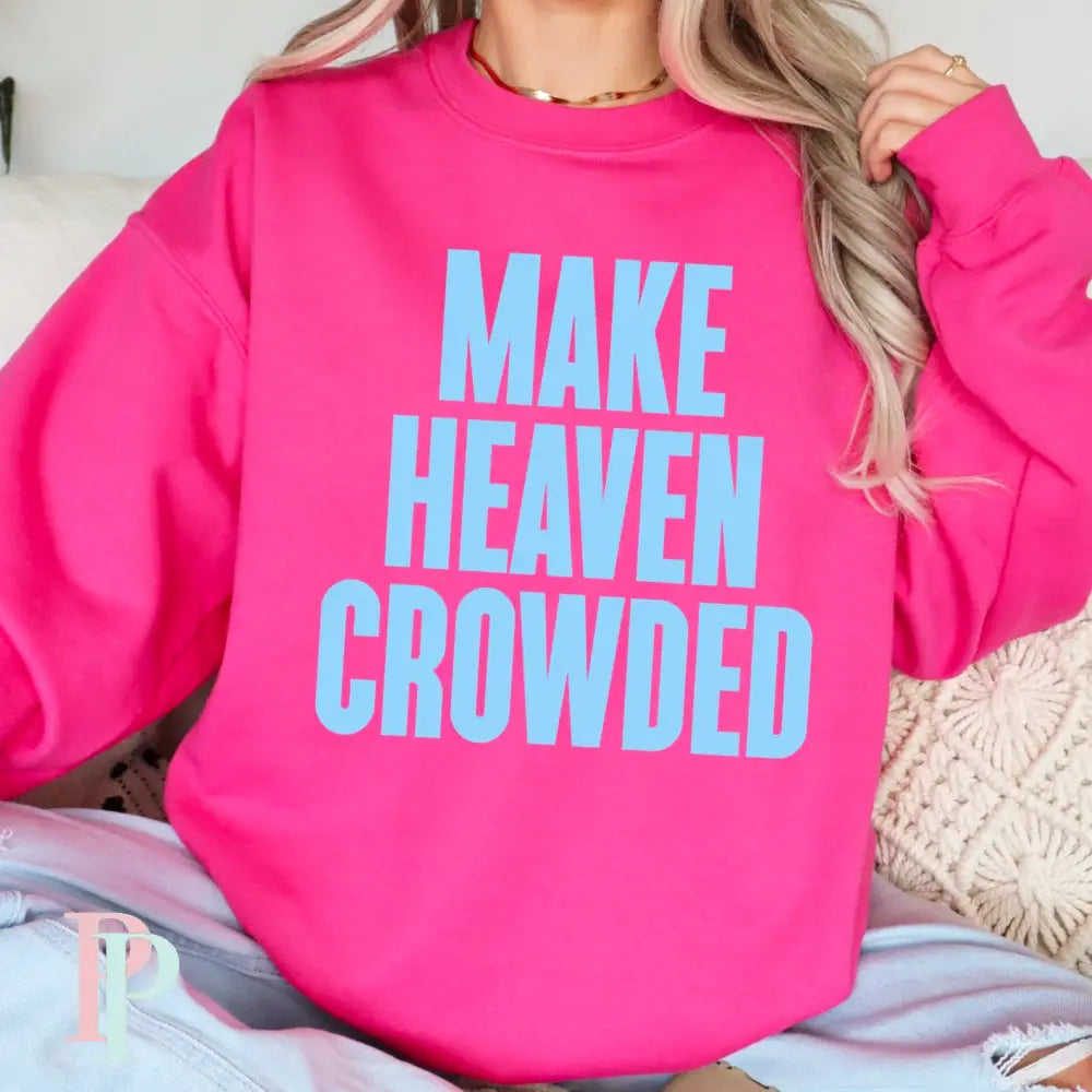 Jesus Loves You Crewneck Sweatshirt Hot Pink / Small