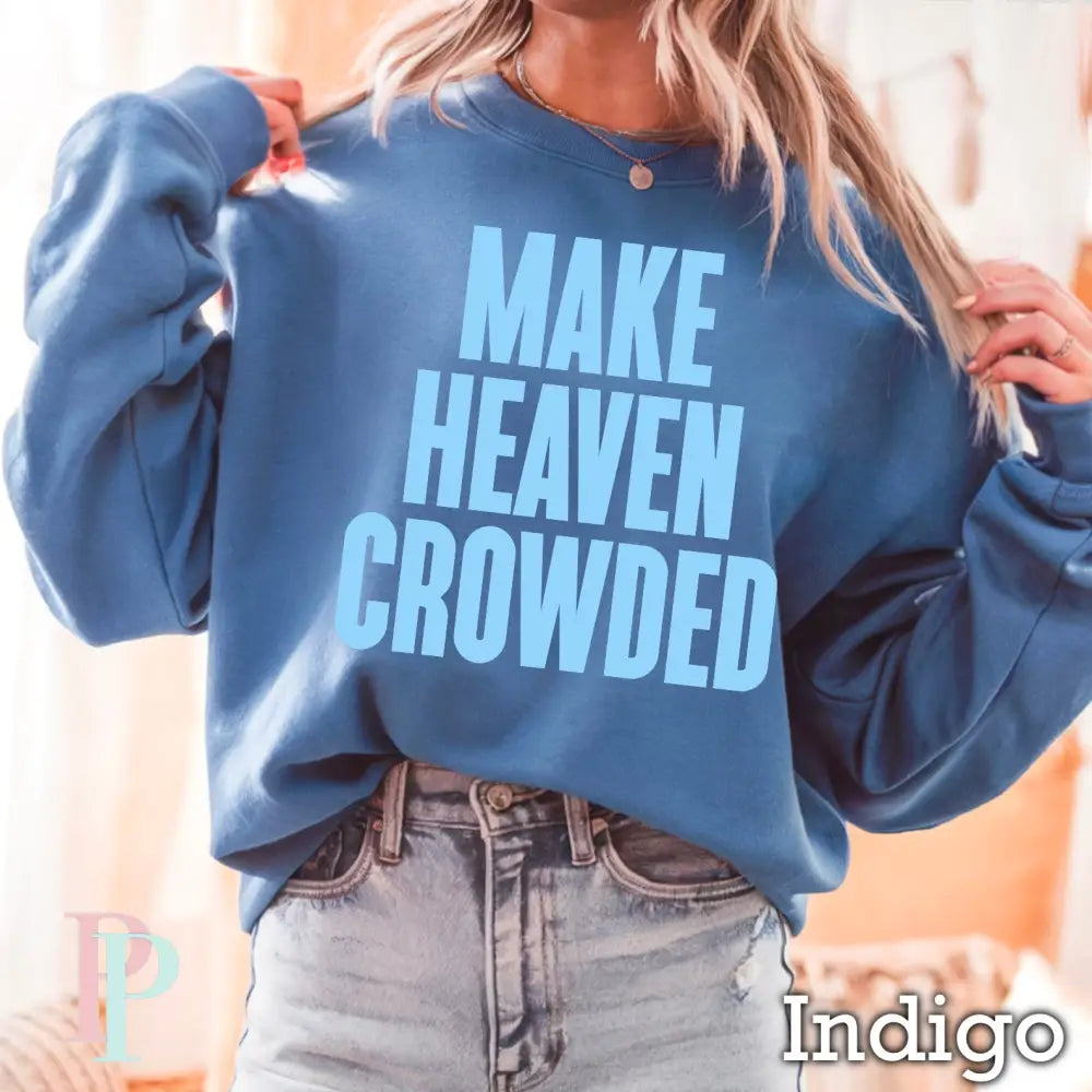 Jesus Loves You Crewneck Sweatshirt Indigo / Small