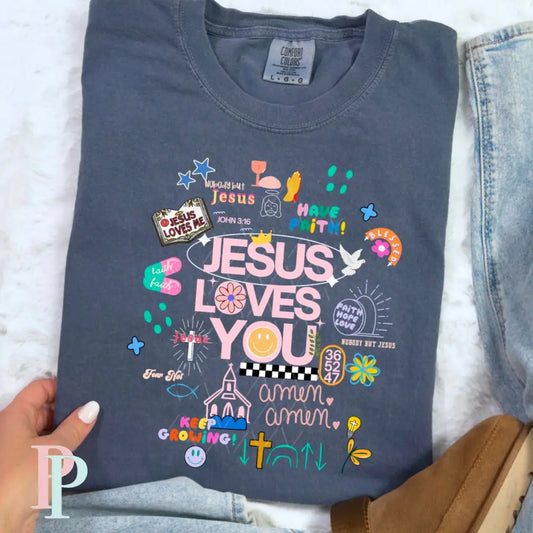 Jesus Loves You DTF Transfer