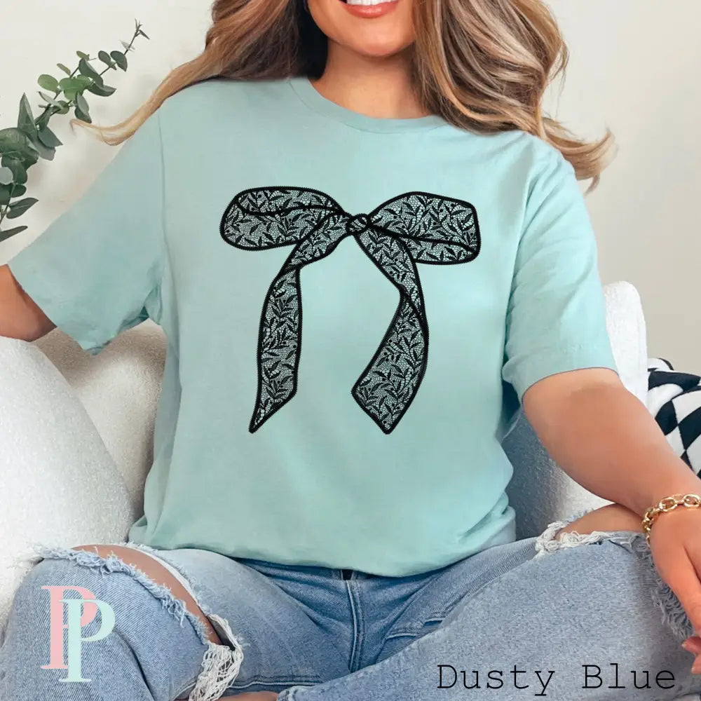 Lace Coquette Bow Screen Print Transfer