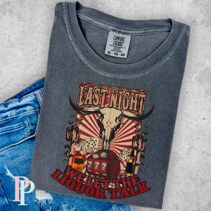 Last Night Comfort Color Graphic Tee