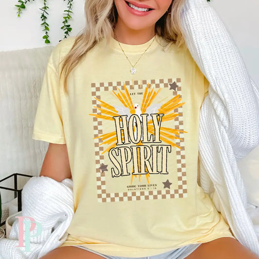 Let The Holy Spirit Guide Your Lives Checkered DTF Transfer