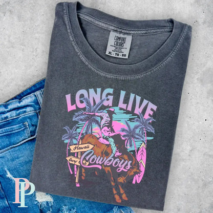 Long Live Cowboys Tropical Comfort Color Graphic Tee