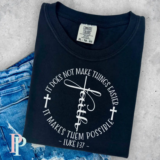 Luke 1:37 Comfort Color Graphic Tee