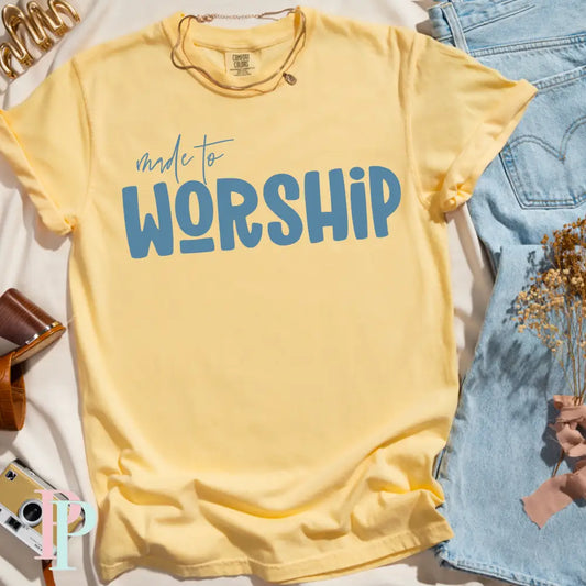 Maade To Worship Comfort Color Graphic Tee