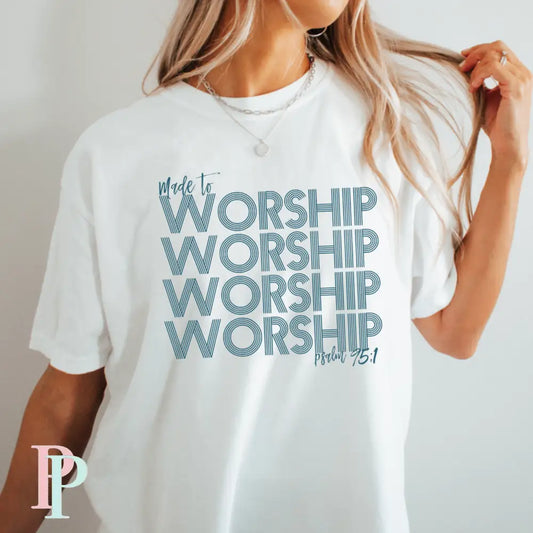 Made To Worship Comfort Color Graphic Tee