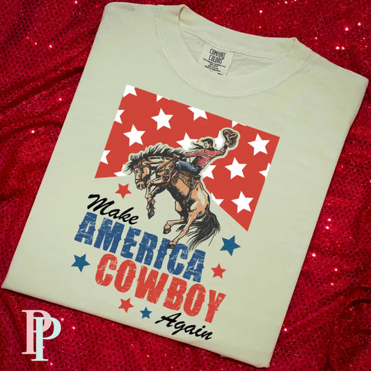 Make America Cowboy Again Comfort Color Graphic Tee