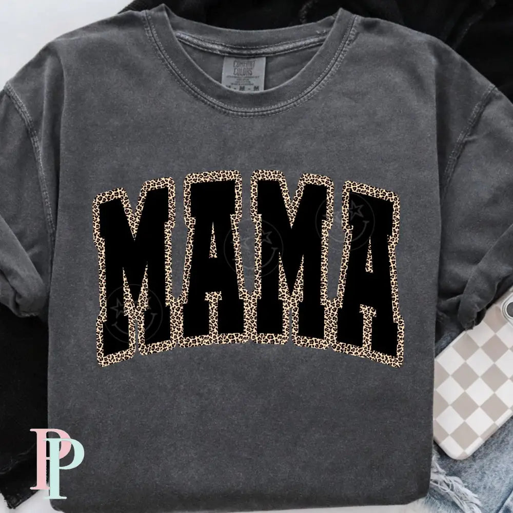 Mama Cheetah Black DTF Transfer