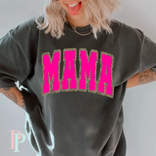 Mama Cheetah Comfort Color Graphic Tee