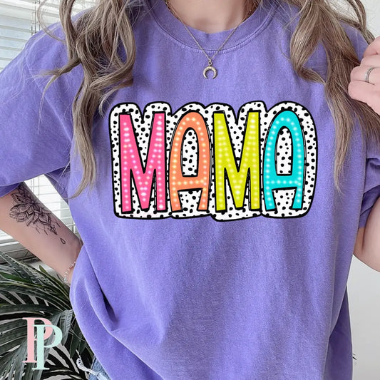 Mama Dalmatian Dot Comfort Color Graphic Tee