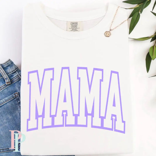 Mama Varsity Letters Screen Print Transfer