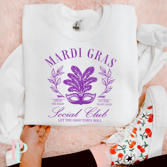 Mardi Gras Social Club Screen Print Transfer