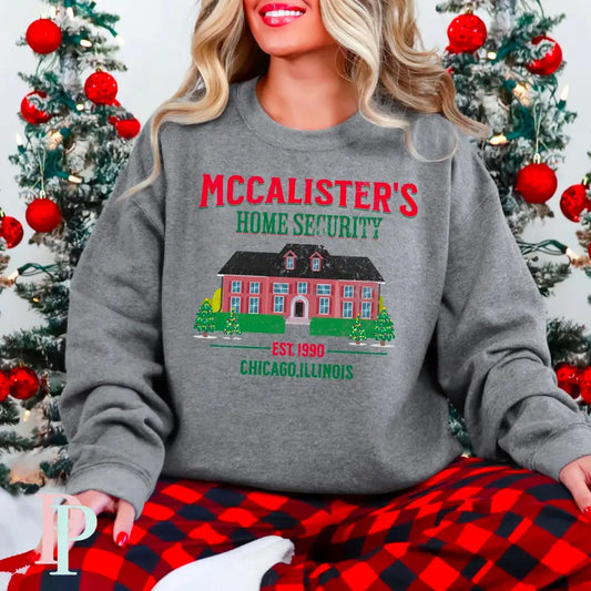 McCallister Home Security Christmas Crewneck Sweatshirt Medium