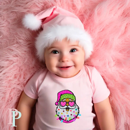 Neon Santa Tea Towel / Infant DTF Transfer