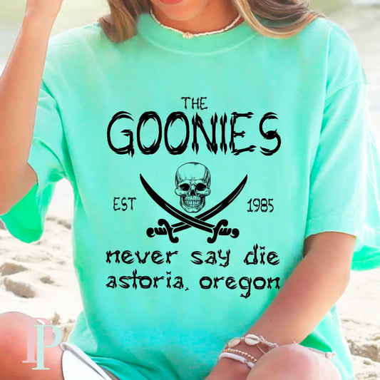 Never Say Die Goonies 80’s/90’s Classic Comfort Color Graphic Tee