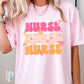 Nurse Retro Stacked Comfort Color Graphic Tee
