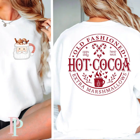 Old Fashion Hot Cocoa Christmas Screen Print Transfer
