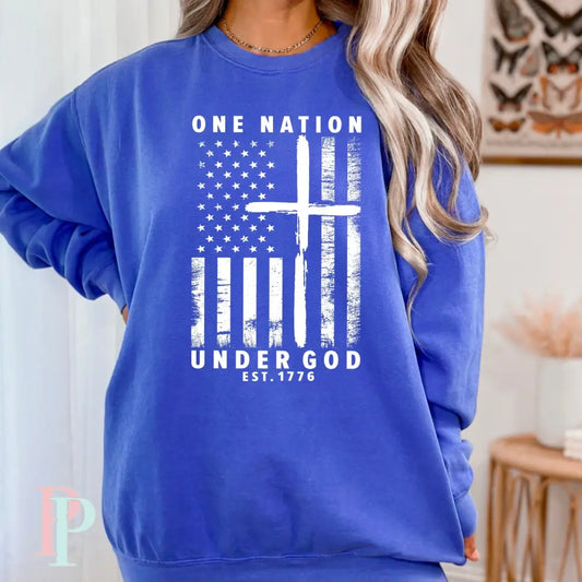 One Nation Under God Screen Print Transfer