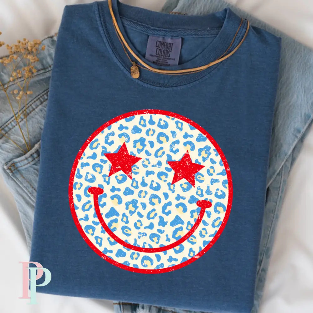 Patriotic Face Comfort Color Graphic Tee