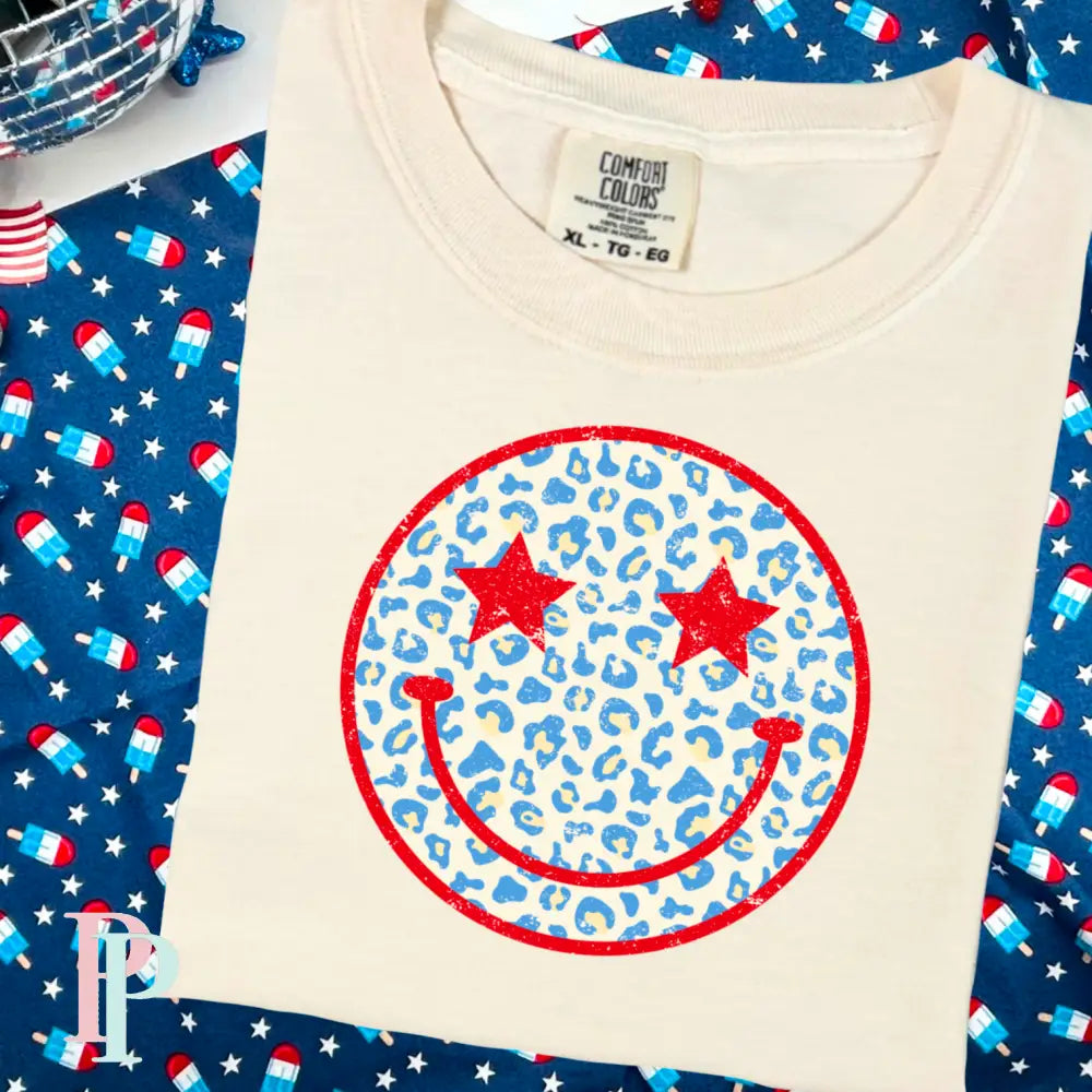 Patriotic Face Comfort Color Graphic Tee