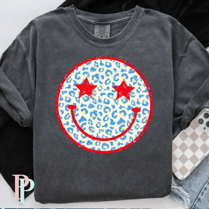 Patriotic Face Comfort Color Graphic Tee
