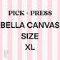 Pick + Press Bella Canvas Size XL
