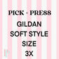 Pick + Press Gildan Soft Style Size 3X