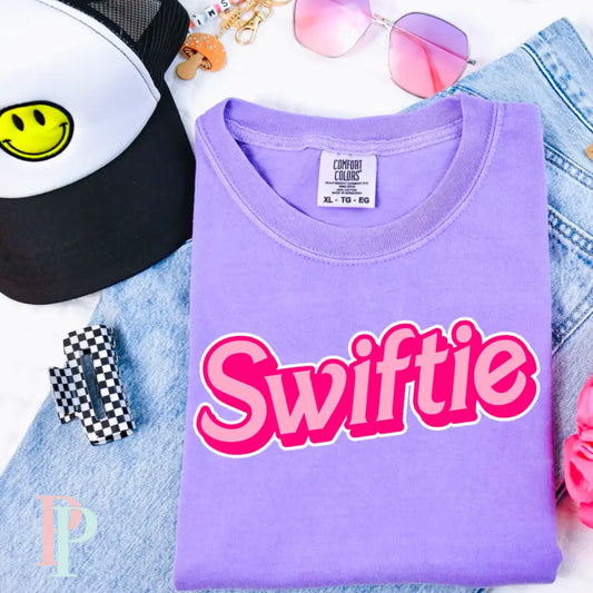 Pink Swiftie Comfort Color Graphic Tee As Pictured Is Violet
