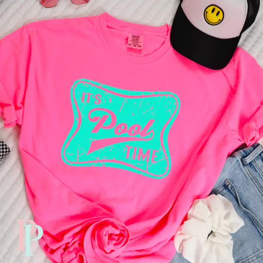 Pool Time Comfort Color Graphic Tee