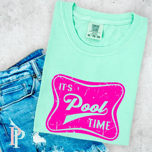 Pool Time Comfort Color Graphic Tee