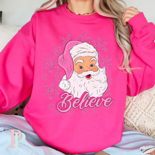 Pre-Order Pink Believe Santa DTF Transfer