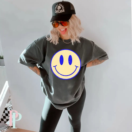 Preppy Face Comfort Color Graphic Tee