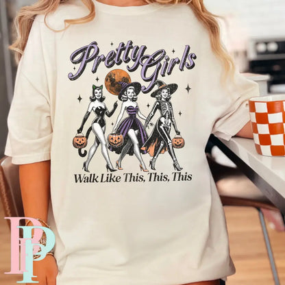 Pretty Girls Walk Like This Comfort Color Graphic Tee