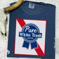 Pure White Trash Comfort Color Graphic Tee