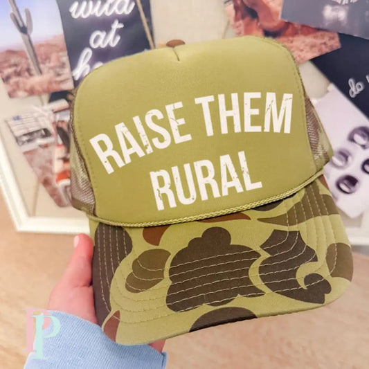Raise Them Rural Hat DTF Transfer